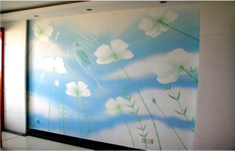 都江堰画墙绘怎么画好白云的蓬松感？