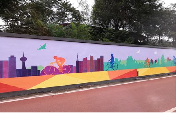 都江堰墙体彩绘-围墙