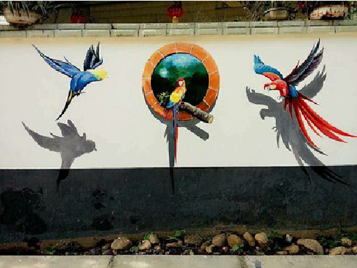 都江堰视觉错位-3D墙绘设计