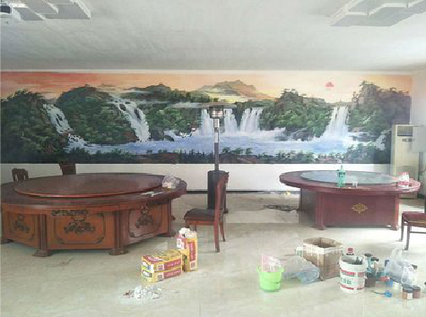 都江堰墙绘-写实风景