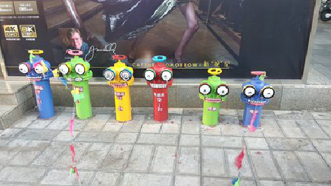 都江堰商业区彩绘