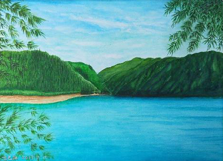 都江堰在墙绘中，如何绘画绿水青山？